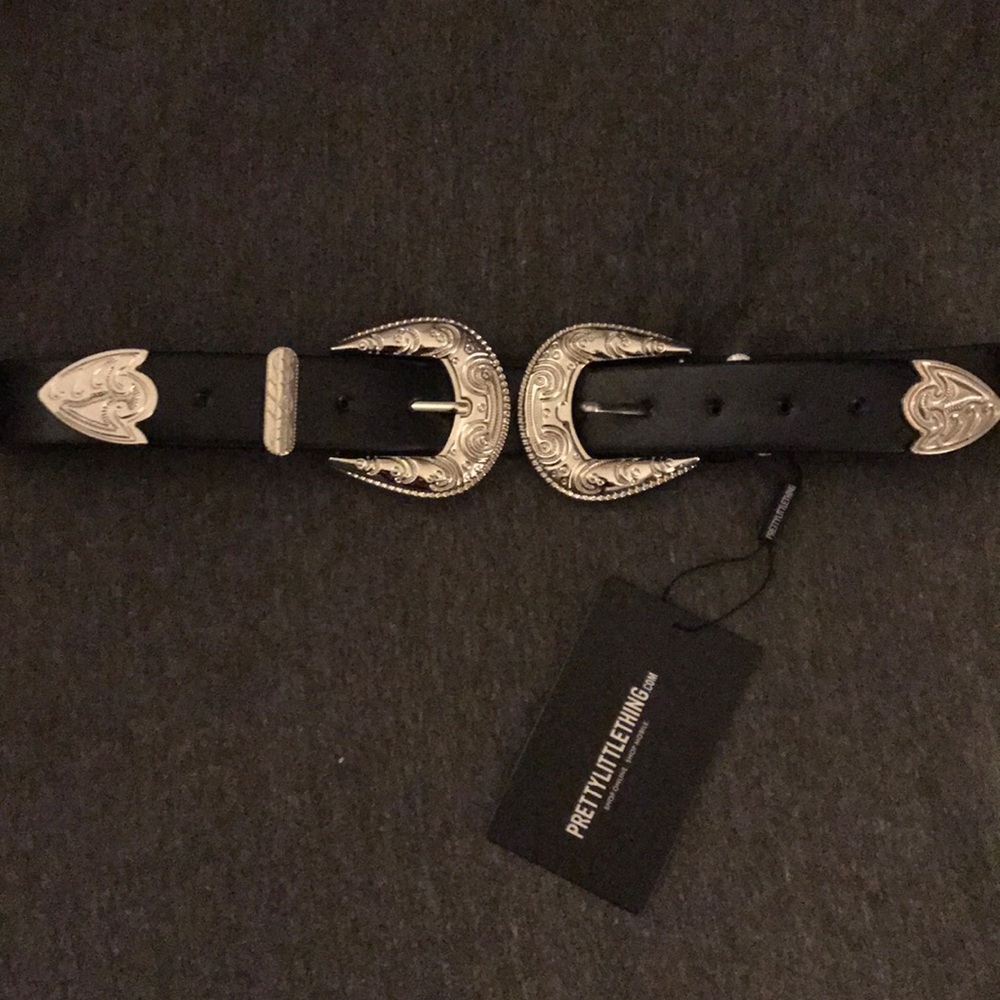Double buckle western belt one size